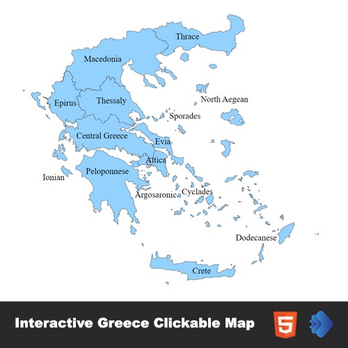 The Interactive Greece Clickable Map