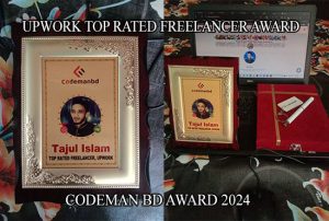 Upwork Top Rated Freelancer Award from codeman bd