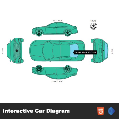 Interactive car diagram