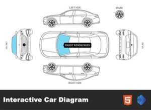 Interactive car diagram