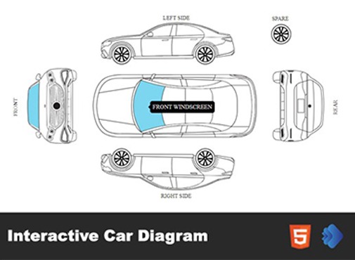 Interactive car diagram